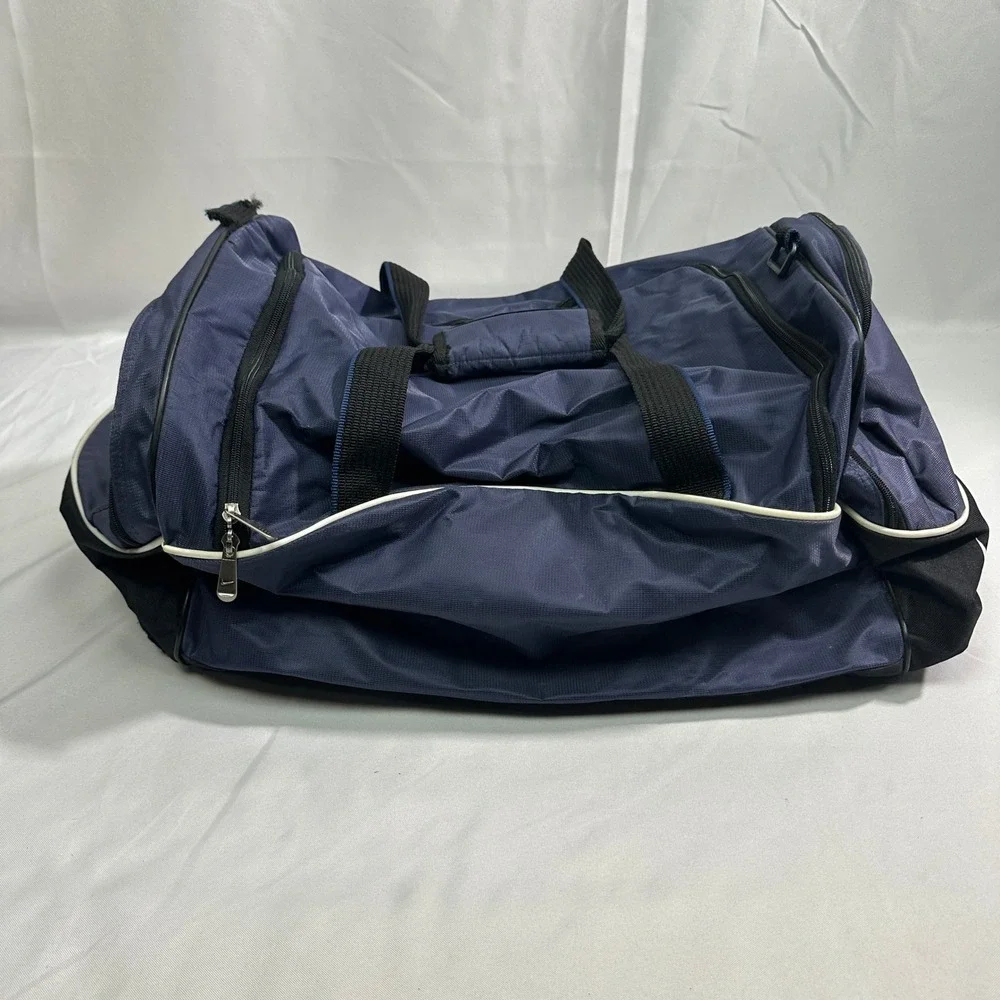 Vintage Nike Duffel Bag Unisex Large Navy Blue Sportswear Gym Travel Bag